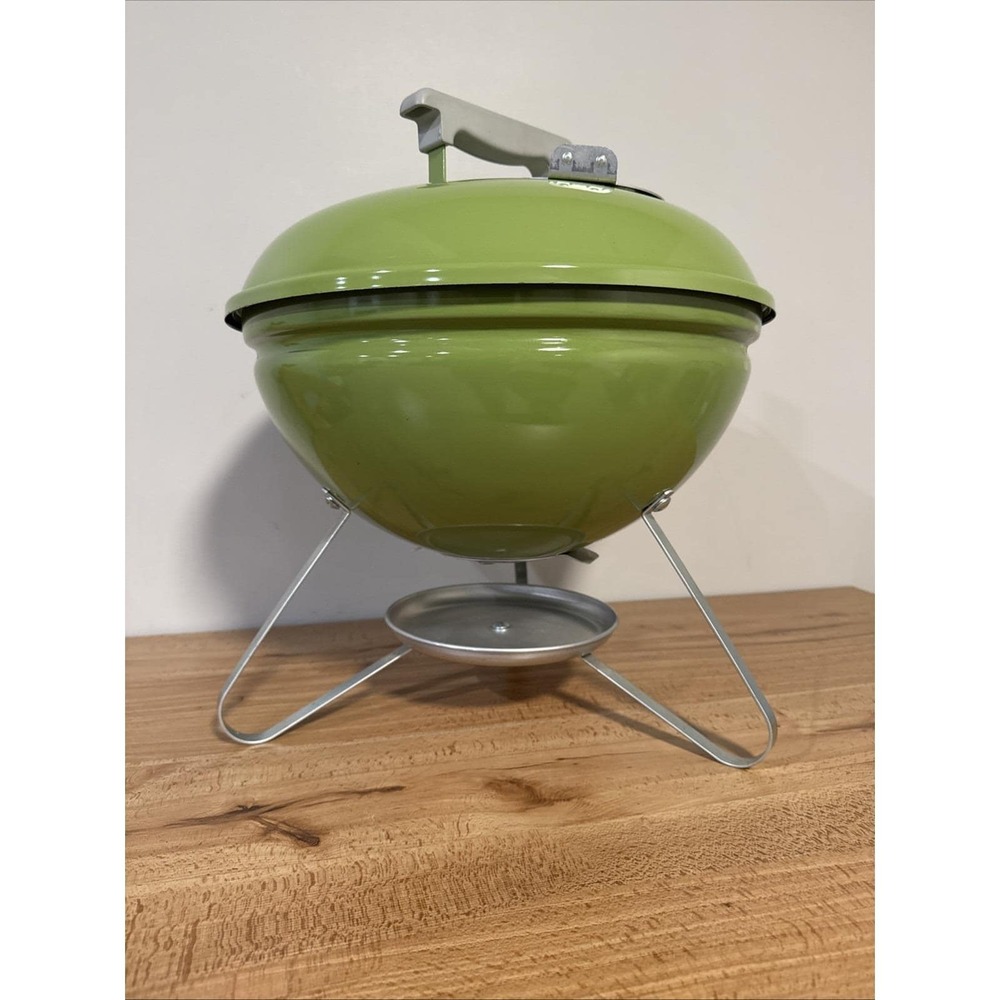 Weber Smokey Joe Premium 14" Mini Charcoal Grill - Rare Lime Green - Brand NEW - Picture 3 of 10
